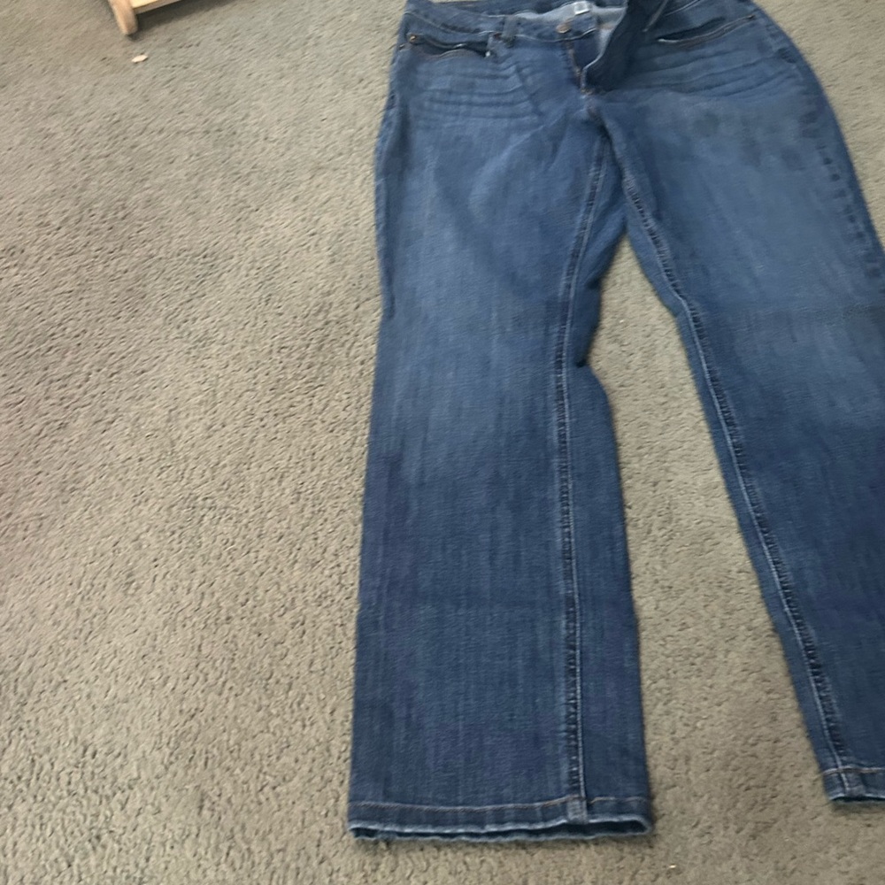 L.L. Bean Women's Straight Leg Jeans in Deep Blue
